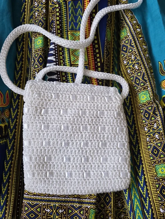 The Sak White Crochet Crossbody with Braided Strap - Picture 2 of 6